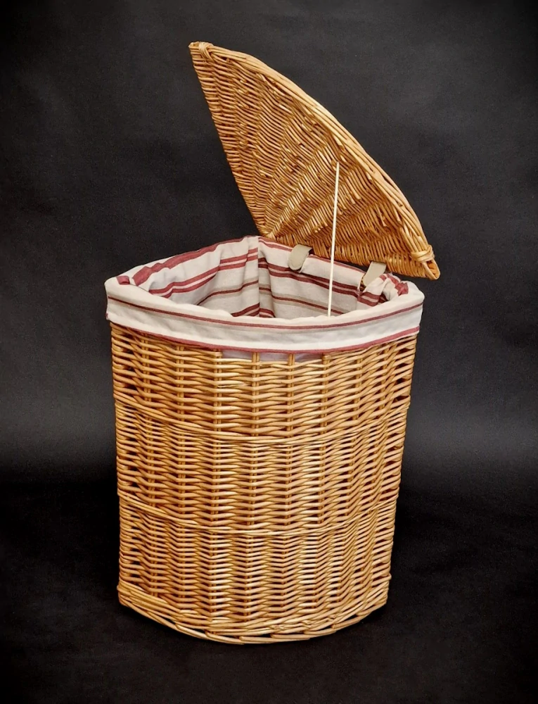 Proutěný koš na prádlo rohový (M) 