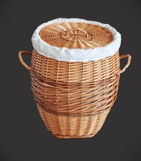 Proutěný koš na prádlo Amfora (M).  AKCE, Sleva !! Při koupi 2ks cena 449,- Kč/ks