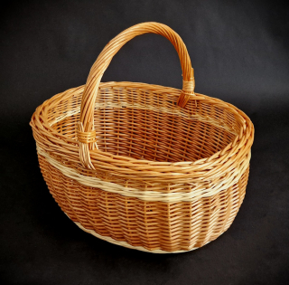 Koš ovocný Valkový (L). Velký pevný koš. Doporučujeme.